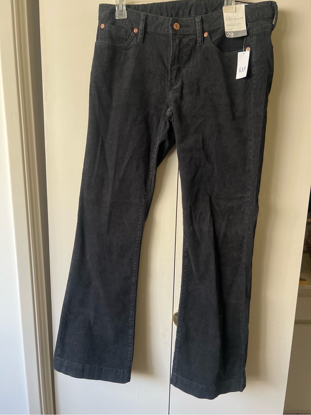 GAP Black Corduroy Low-Rise Jeans